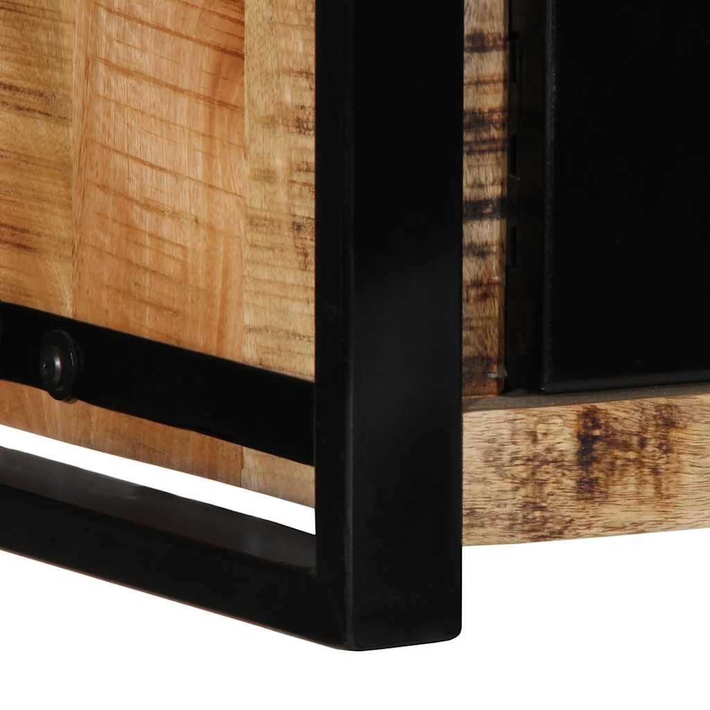 Mobile Porta TV 80x30x35 cm in Legno Massello di Mango Grezzo