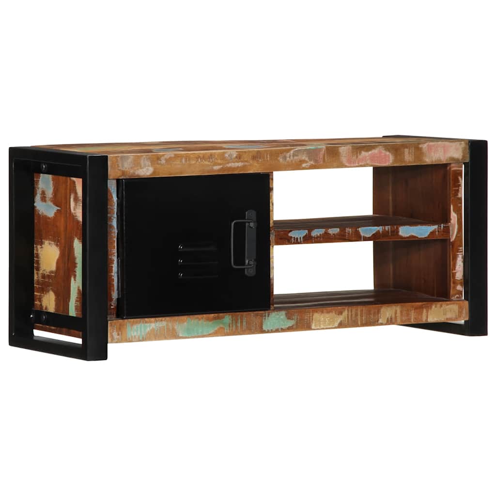 Mobile Porta TV 80x30x35 cm in Legno Massello di Recupero