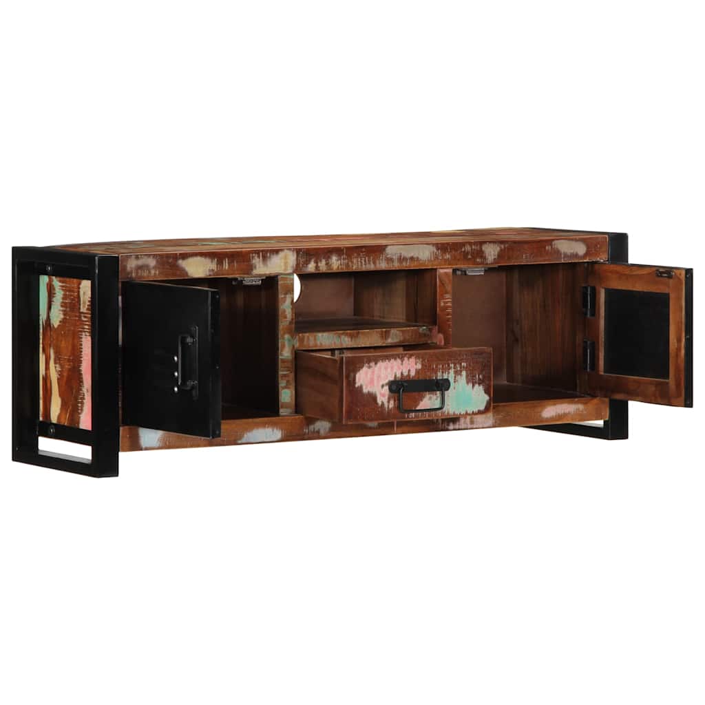Mobile Porta TV 100x30x35 cm in Legno Massello di Recupero