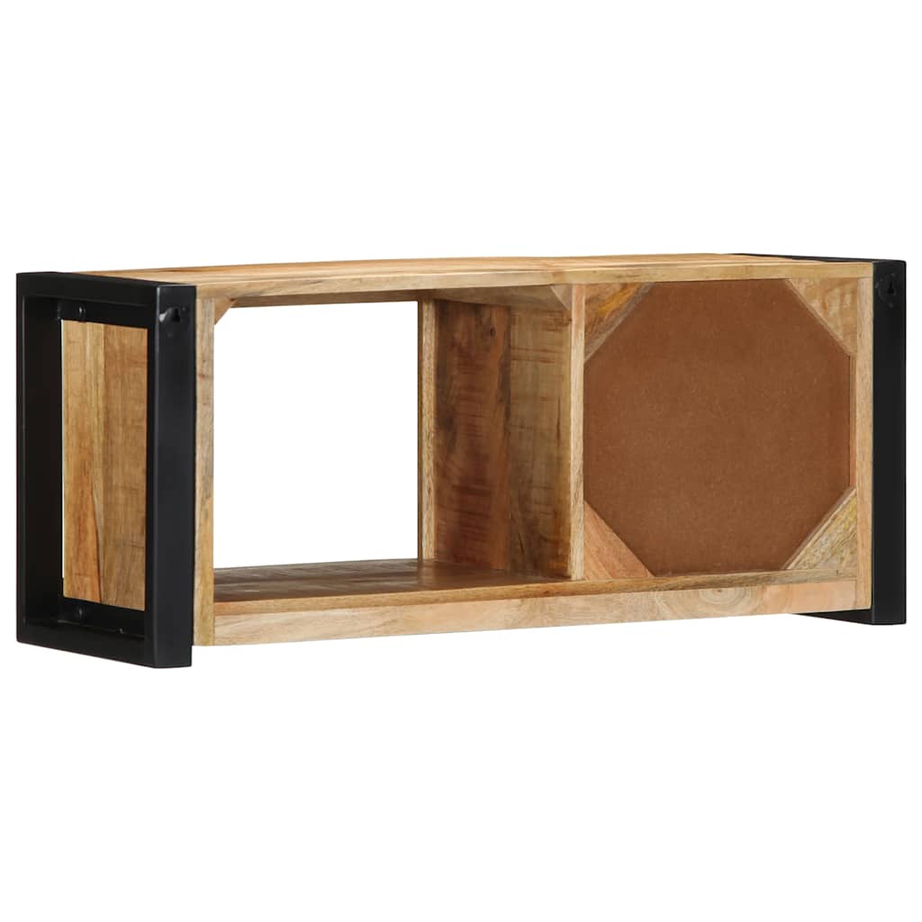 Mobile Porta TV 80x30x35 cm in Legno Massello di Mango Grezzo