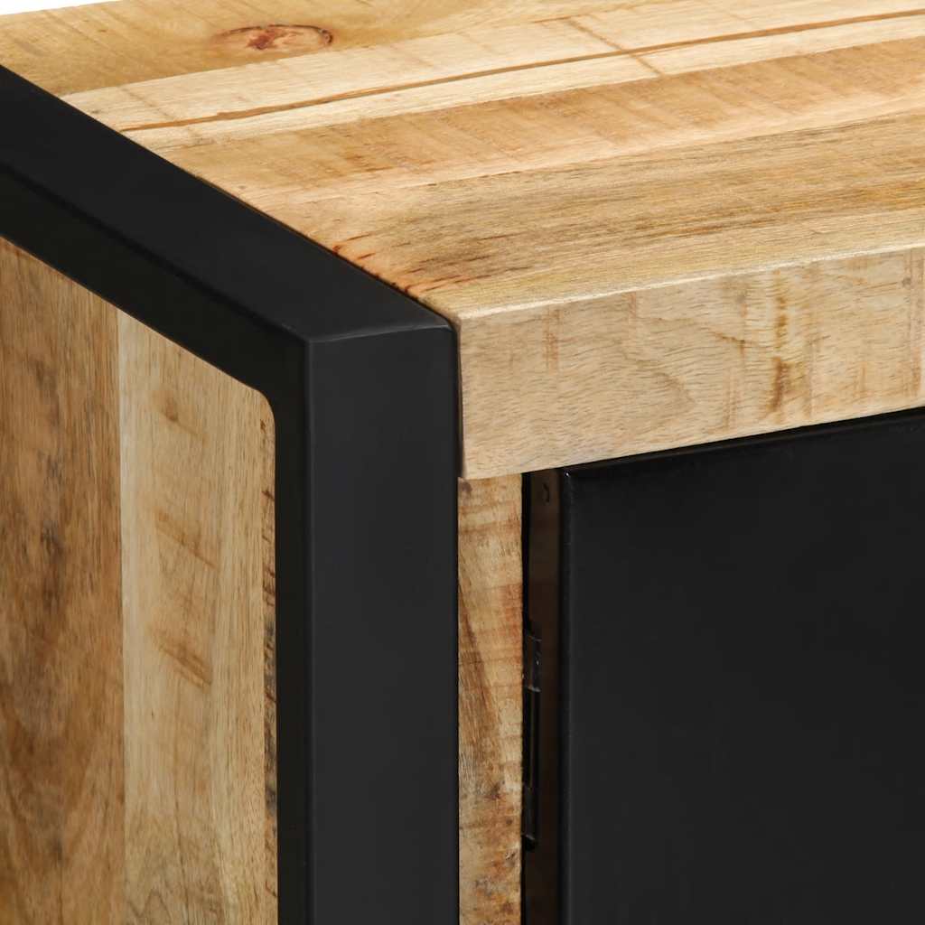 Mobile Porta TV 80x30x35 cm in Legno Massello di Mango Grezzo