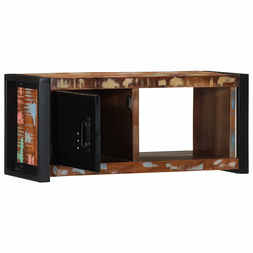Mobile Porta TV 80x30x35 cm in Legno Massello di Recupero