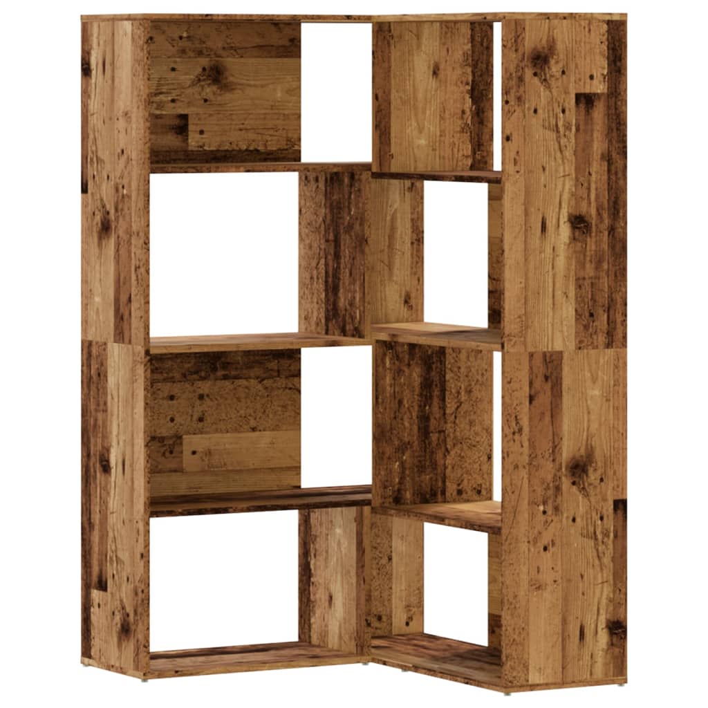 Libreria a 4 Ripiani Legno Vecchio 85x85x140 cm in Truciolare