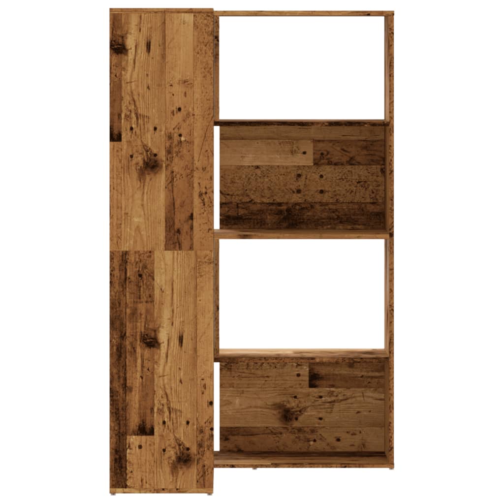 Libreria a 4 Ripiani Legno Vecchio 85x85x140 cm in Truciolare