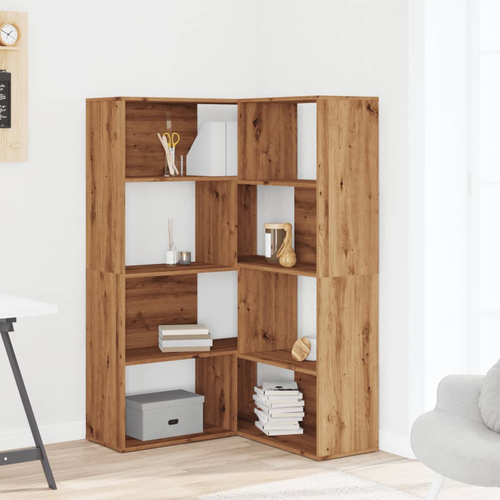 Libreria 4 Ripiani Rovere Artigianale 85x85x140 cm Truciolare