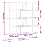 Libreria 4 Ripiani Rovere Artigianale 85x85x140 cm Truciolare