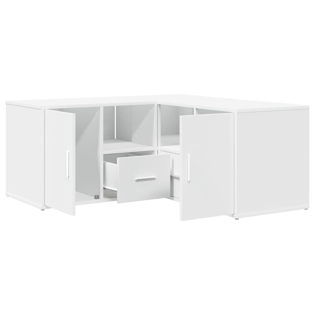 Mobile Angolare Bianco 160x40x45 cm in Truciolato