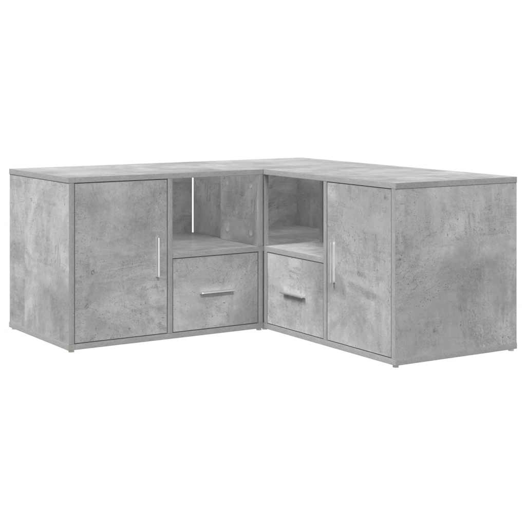 Mobile Angolare Grigio Cemento 160x40x45 cm in Truciolato
