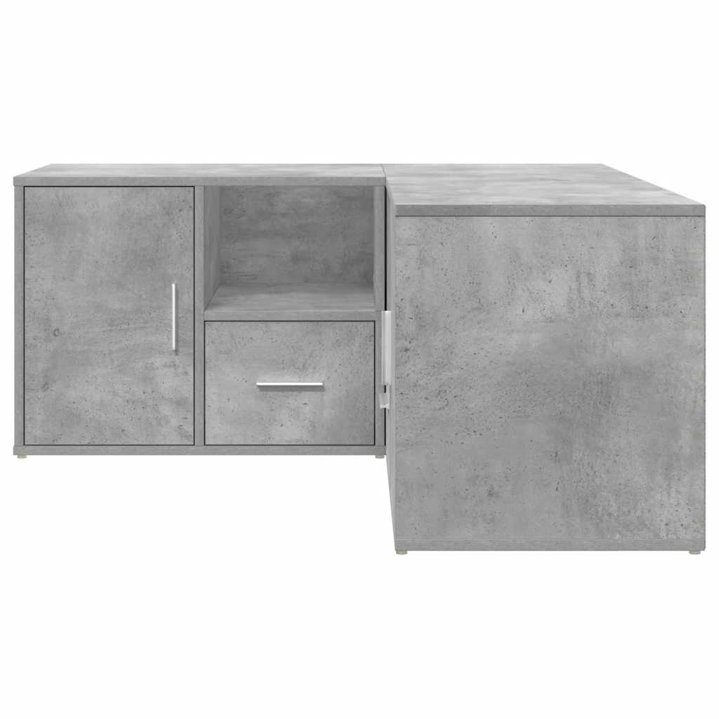 Mobile Angolare Grigio Cemento 160x40x45 cm in Truciolato