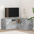 Mobile Angolare Grigio Cemento 160x40x45 cm in Truciolato