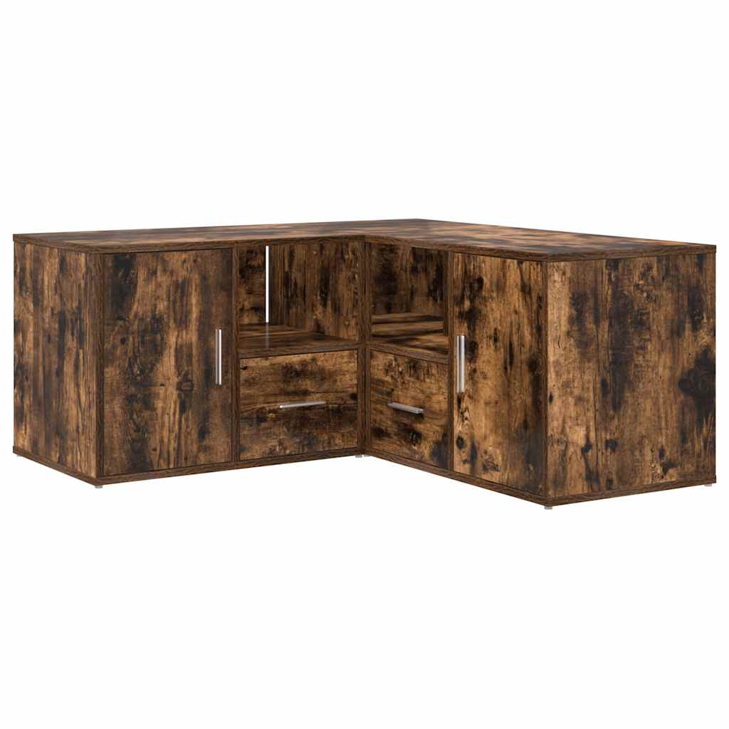 Mobile Angolare Rovere Fumo 160x40x45 cm in Truciolato