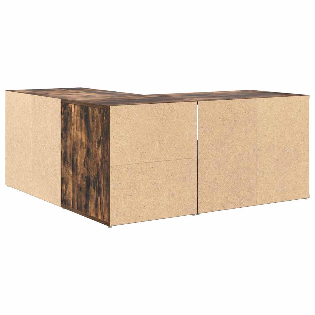 Mobile Angolare Rovere Fumo 160x40x45 cm in Truciolato
