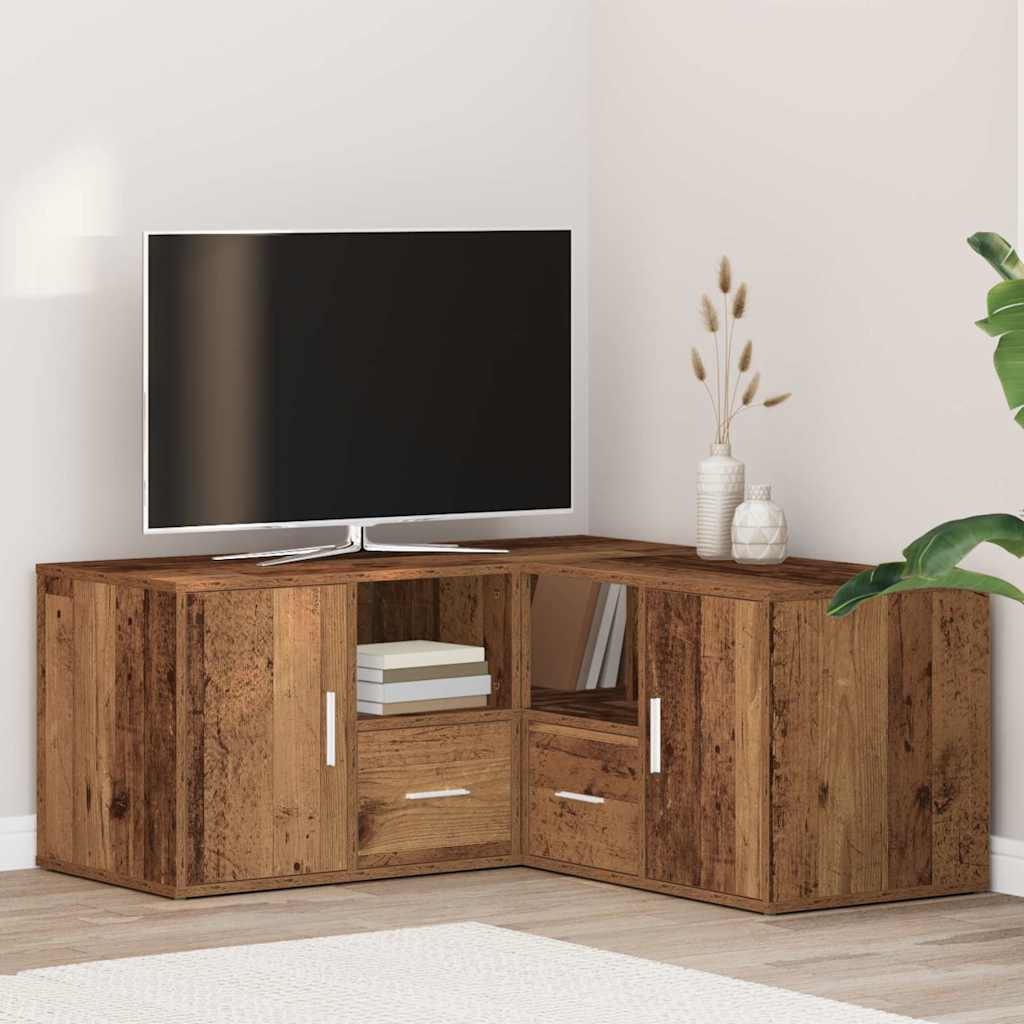 Mobile Angolare Legno Antico 160x40x45 cm in Truciolato