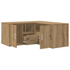 Mobile Angolare Rovere Artigianale 160x40x45 cm in Truciolato