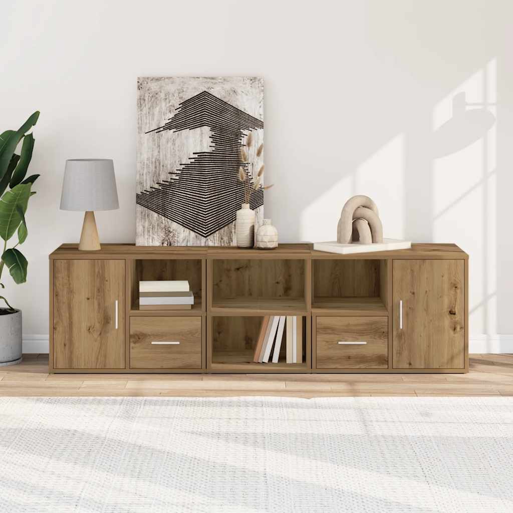 Mobile Angolare Rovere Artigianale 160x40x45 cm in Truciolato