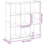 Libreria Rovere Sonoma 102x32x108 cm in Legno Multistrato