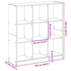 Libreria Rovere Marrone 102x32x108 cm in Legno Multistrato