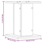 Supporti per Piante 2 pz Bianchi 30x30x40cm Legno Multistrato
