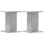 Supporti per Piante 2 pz Grigio Cemento 30x30x50 cm Truciolato