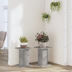 Supporti per Piante 2 pz Grigio Cemento 30x30x50 cm Truciolato
