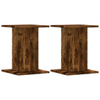 Supporti per Piante 2 pz Rovere Fumo 30x30x40 cm in Truciolato