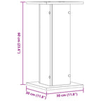 Supporti per Piante 2 pz Bianchi 30x30x60 cm Legno Multistrato