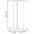 Supporti per Piante 2 pz Grigio Sonoma 30x30x60cm in Truciolato