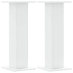 Supporti per Piante 2 pz Bianchi 30x30x80 cm Legno Multistrato