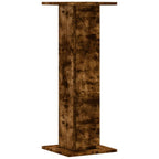 Supporti per Piante 2 pz Rovere Fumo 30x30x80 cm in Truciolato