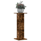 Supporti per Piante 2 pz Rovere Fumo 30x30x80 cm in Truciolato