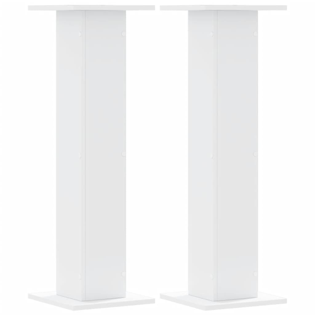 Supporti per Piante 2 pz Bianchi 30x30x95 cm Legno Multistrato