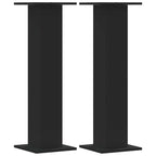 Supporti per Piante 2 pz Neri 30x30x95 cm Legno Multistrato