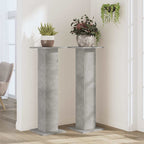 Supporti per Piante 2 pz Grigio Cemento 30x30x95 cm Truciolato