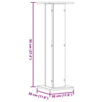 Supporti per Piante 2 pz Grigio Cemento 30x30x95 cm Truciolato