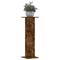 Supporti per Piante 2 pz Rovere Fumo 30x30x95 cm in Truciolato