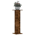 Supporti per Piante 2 pz Rovere Fumo 30x30x95 cm in Truciolato