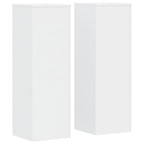 Supporti per Piante 2 pz Bianchi 33x33x100 cm Legno Multistrato