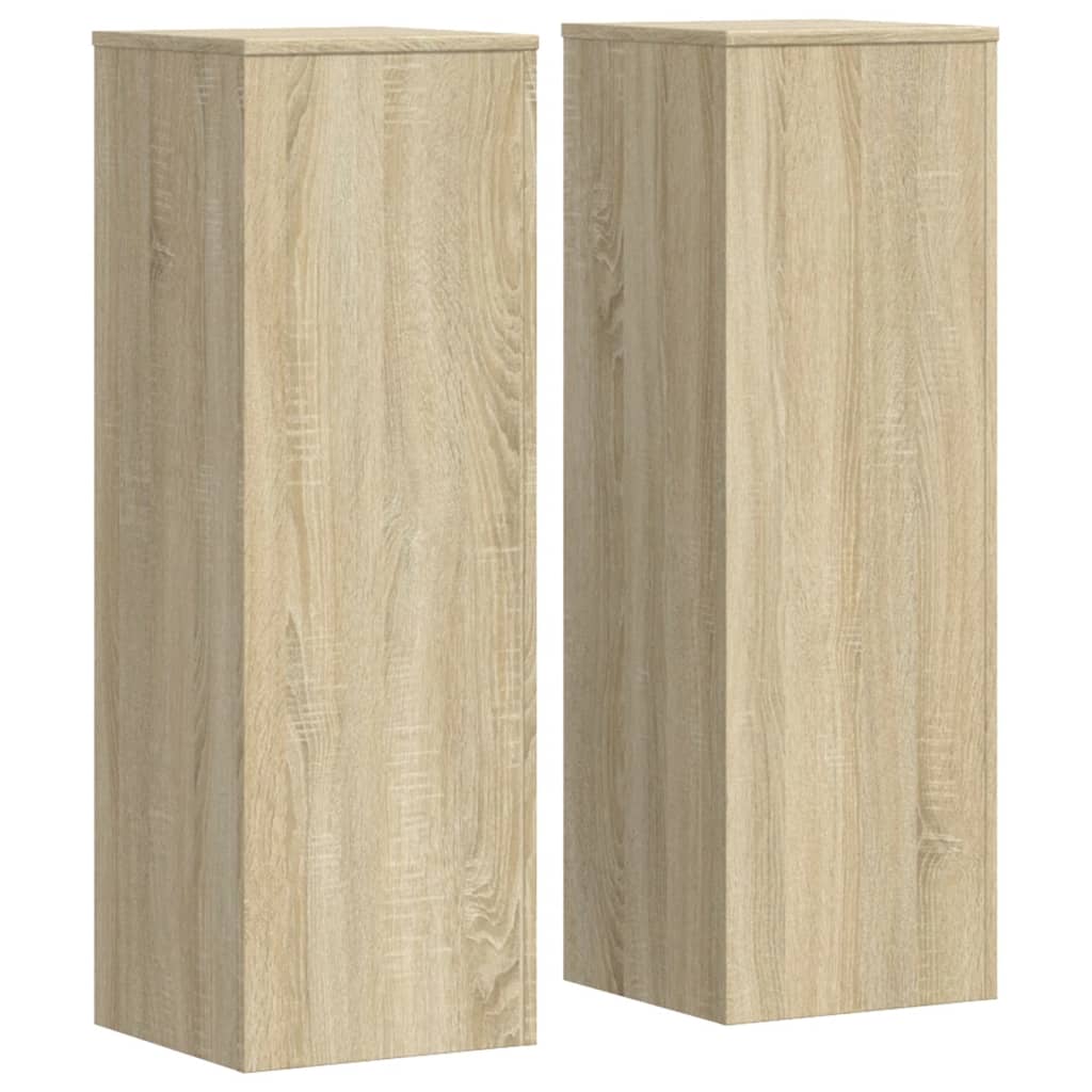 Supporti per Piante 2 pz Rovere Sonoma 33x33x100 cm Multistrato