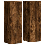 Supporti per Piante 2 pz Rovere 33x33x100 cm Legno Multistrato