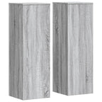 Supporti per Piante 2 pz Grigio Sonoma 33x33x100 cm Multistrato