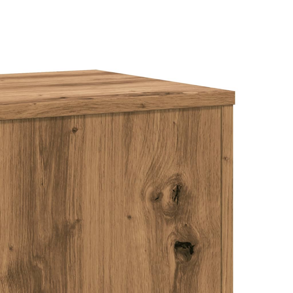 Supporti Piante 2 pz Rovere Artigianale 33x33x100cm Multistrato