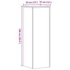 Supporti Piante 2 pz Rovere Artigianale 33x33x100cm Multistrato