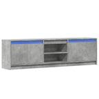 Mobile Porta TV con LED Grigio Cemento 180x34x50cm Truciolato