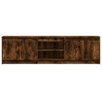 Mobile Porta TV con LED Rovere Fumo 180x34x50cm in Truciolato