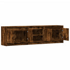 Mobile Porta TV con LED Rovere Fumo 180x34x50cm in Truciolato