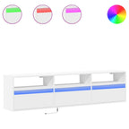 Mobile TV a Parete con LED Bianco 180x31x45 cm