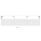 Mobile TV a Parete con LED Bianco 180x31x45 cm