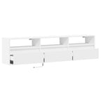 Mobile TV a Parete con LED Bianco 180x31x45 cm