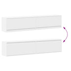 Mobile TV a Parete con LED Bianco 180x31x38 cm