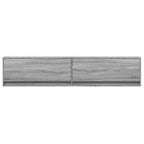 Mobile TV a Parete con LED Grigio Sonoma 180x31x38 cm